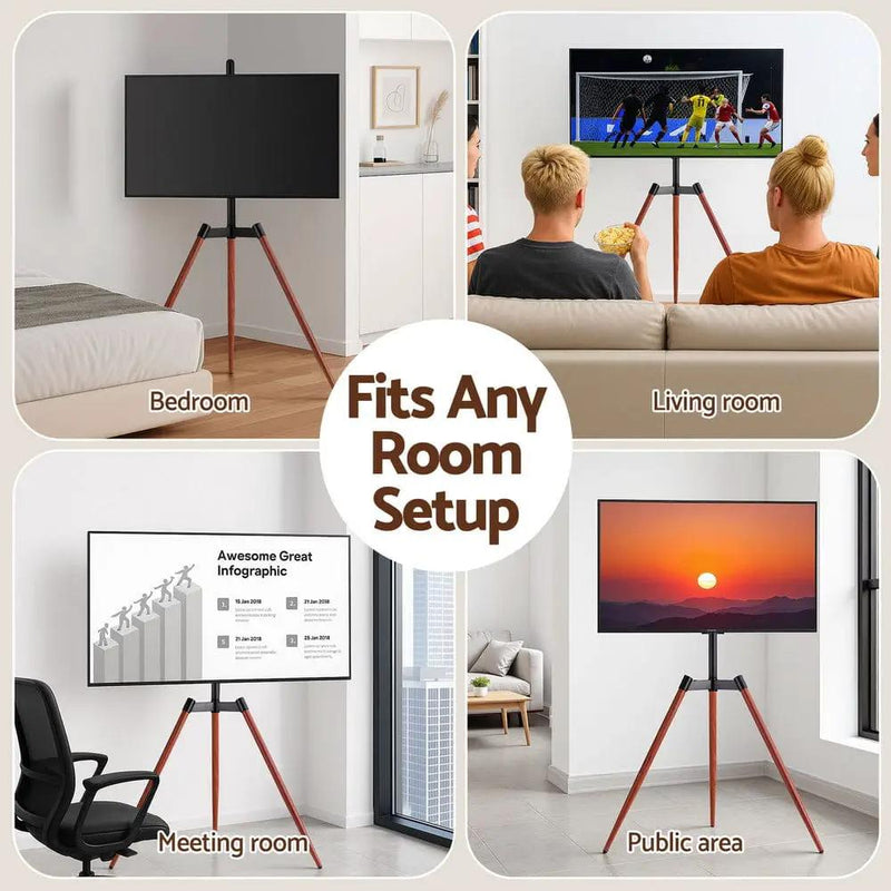 SportZone.co.nz Furniture > Living Room > TV Units Artiss TV Stand 32-65 inch LED LCD Screen Wooden Tripod Easel Height Adjustable Artiss TV Stand 32-65 inch LED LCD Screen Wooden Tripod Easel Height Adjustable