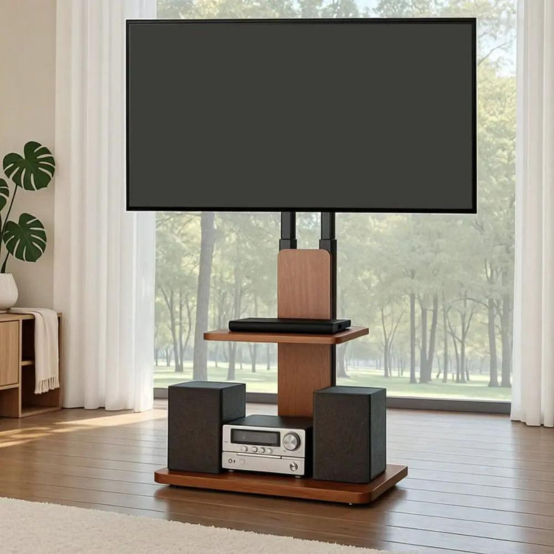 SportZone.co.nz Furniture > Living Room > TV Units Artiss TV Stand 32-70" Wooden Tray Swivel Height Adjustable Artiss TV Stand 32-70" Wooden Tray Swivel Height Adjustable