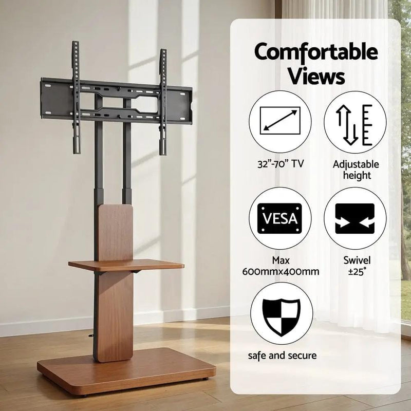 SportZone.co.nz Furniture > Living Room > TV Units Artiss TV Stand 32-70" Wooden Tray Swivel Height Adjustable Artiss TV Stand 32-70" Wooden Tray Swivel Height Adjustable