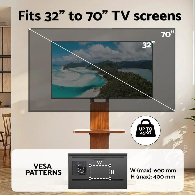 SportZone.co.nz Furniture > Living Room > TV Units Artiss TV Stand 32-70" Wooden Tray Swivel Height Adjustable Artiss TV Stand 32-70" Wooden Tray Swivel Height Adjustable