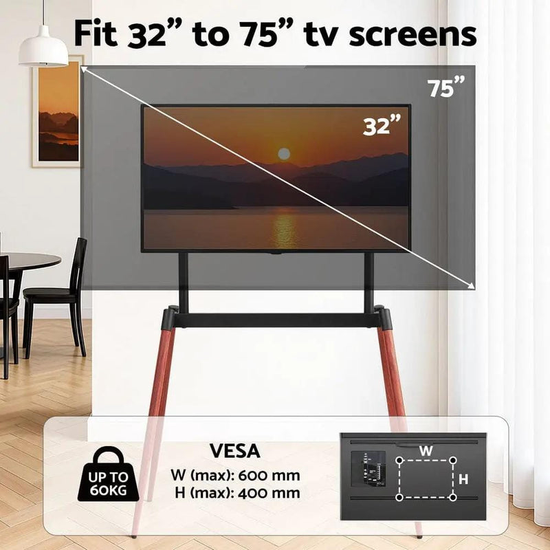 SportZone.co.nz Furniture > Living Room > TV Units Artiss TV Stand 32-75 inch LED LCD Screen Wooden Floor Easel Height Adjustable Artiss TV Stand 32-75 inch LED LCD Screen Wooden Floor Easel Height Adjustable