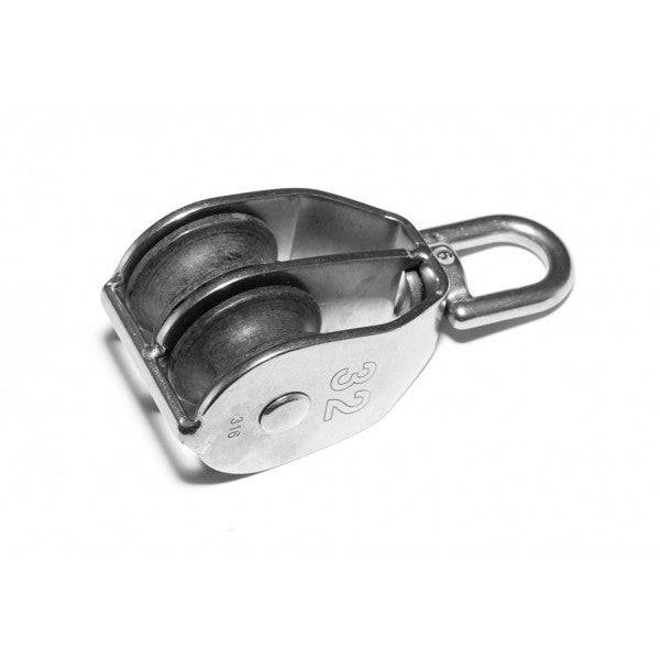 50mm Mame DOUBLE Swivel Block SS 316 - Action Outdoors Kiwi