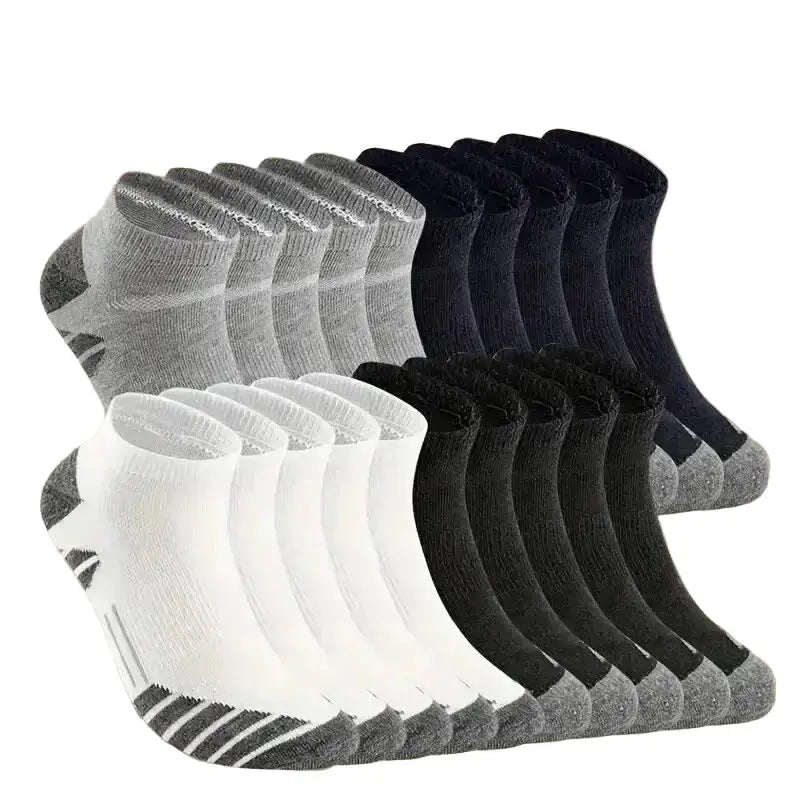 Athletic Ankle Socks – Cushioned Cotton, 1/10/20 Pairs (Unisex) by Habicare