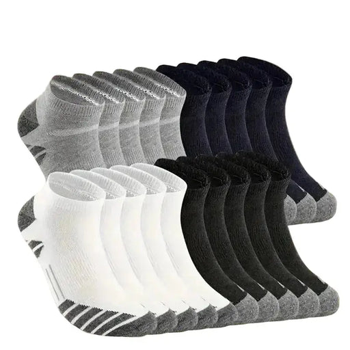 Athletic Ankle Socks – Cushioned Cotton, 1/10/20 Pairs (Unisex) by Habicare