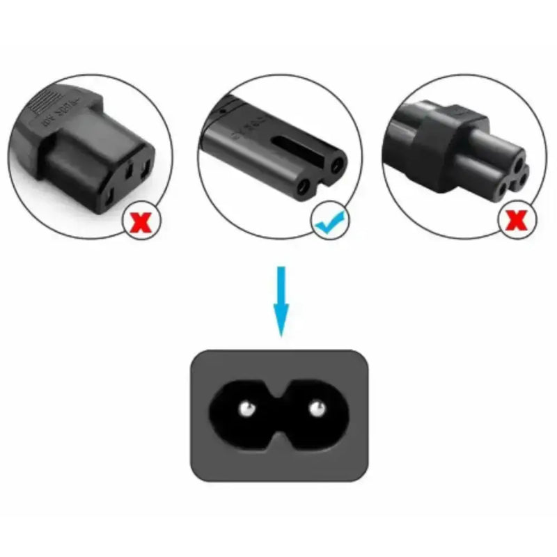 AU Plug IEC C7 Figure-8 Power Cord for Laptop by Habicare