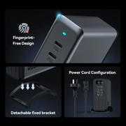 techplus 100W 4-Port GaN Desktop Charging Station – 3 USB-C, 1 USB-A | 1.8M Power Cord (AU9) - Black 100W 4-Port GaN Desktop Charging Station – 3 USB-C, 1 USB-A | 1.8M Power Cord (AU9) - Black