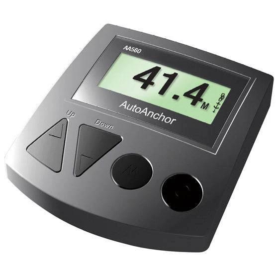 AutoAnchor AA560 Console only - Black with LCD display and control buttons for marine use.