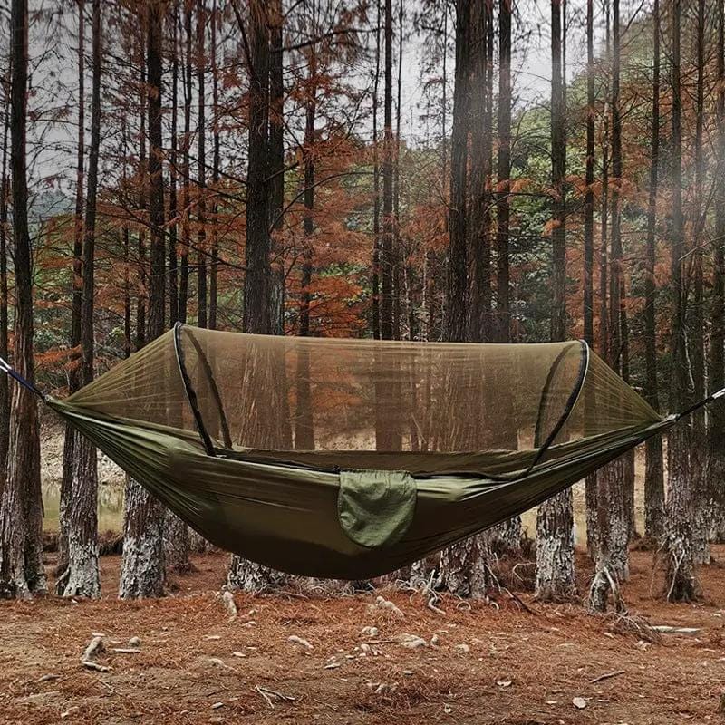 SportZone.co.nz Automatic Quick Opening Mosquito Net Hammock Outdoor Camping Pole Mosquito Net Hammock Anti Roll Nylon Hammock Automatic Quick Opening Mosquito Net Hammock Outdoor Camping Pole Mosquito Net Hammock Anti Roll Nylon Hammock
