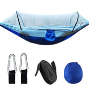 SportZone.co.nz Automatic Quick Opening Mosquito Net Hammock Outdoor Camping Pole Mosquito Net Hammock Anti Roll Nylon Hammock Automatic Quick Opening Mosquito Net Hammock Outdoor Camping Pole Mosquito Net Hammock Anti Roll Nylon Hammock