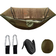 SportZone.co.nz Automatic Quick Opening Mosquito Net Hammock Outdoor Camping Pole Mosquito Net Hammock Anti Roll Nylon Hammock Automatic Quick Opening Mosquito Net Hammock Outdoor Camping Pole Mosquito Net Hammock Anti Roll Nylon Hammock