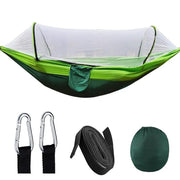 SportZone.co.nz Automatic Quick Opening Mosquito Net Hammock Outdoor Camping Pole Mosquito Net Hammock Anti Roll Nylon Hammock Automatic Quick Opening Mosquito Net Hammock Outdoor Camping Pole Mosquito Net Hammock Anti Roll Nylon Hammock