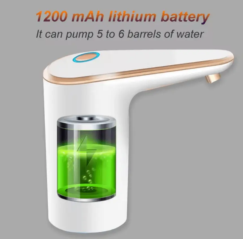 Portable USB Rechargeable Water Bottle Dispenser Pump by techplus