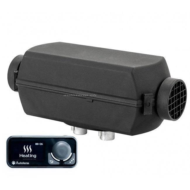 Autoterm 2D 12v RV Diesel Heater Single Outlet with digital controller and ducting.