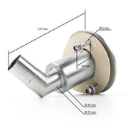Autoterm 2D Diesel Heater With Single Marine Outlet Kit- 12V mounting flange with dimensions and fittings