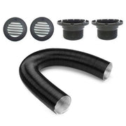 Autoterm 2D Diesel Heater With Single Marine Outlet Kit- 12V components including air duct and outlet fittings
