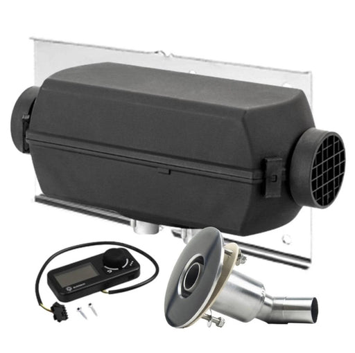 Autoterm 2D Diesel Heater With Single Marine Outlet Kit- 12V including control panel and outlet.