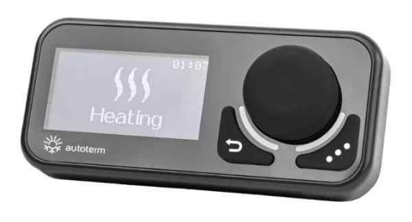 Autoterm Comfort Control Panel with LED display and intuitive user interface for heating adjustment.