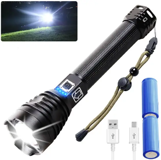 XHP90 3000LM Tactical 3 Mode Zoom Flashlight LED Hunting Torch by salelink.co.nz