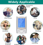 TENS Machine with 24 Massage Modes & 10 Pads by salelink.co.nz
