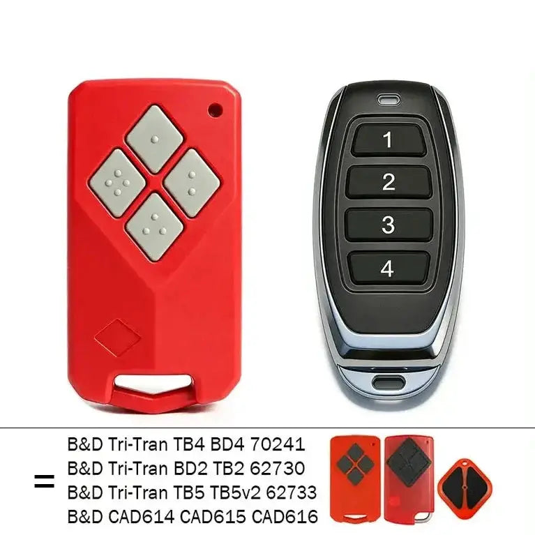 Habicare 433MHz Garage Door Remote For BD Tri Tran TB5 TB5v2 TB2 TB4 BD2 BD4 433MHz Garage Door Remote For BD Tri Tran TB5 TB2 TB4