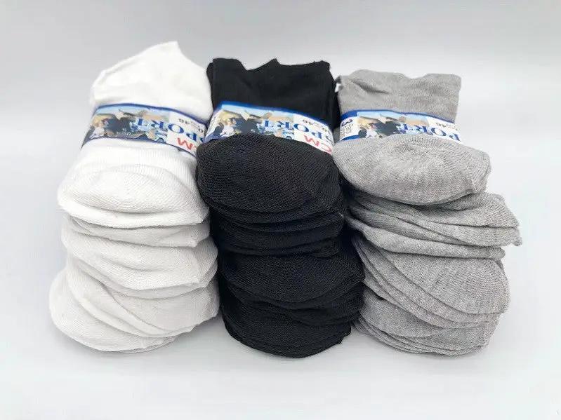 (36 Pairs) MIX colour Thin Ankle Socks M7-11/ W9-13 by dealonline.co.nz