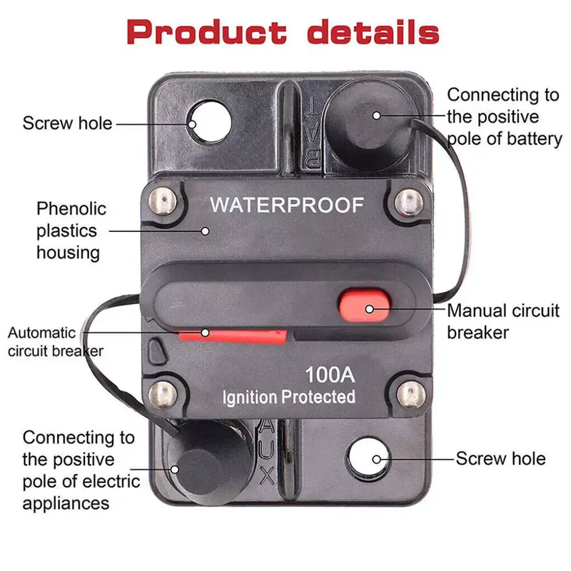 Car Circuit Breaker Fuse Reset - 100A by salelink.co.nz