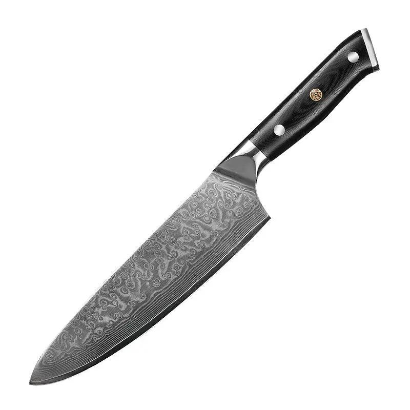 Damascus Kitchen Set With G10 Handles Western-style Chefs And Slicing Knife Boning Knife by China Dropship