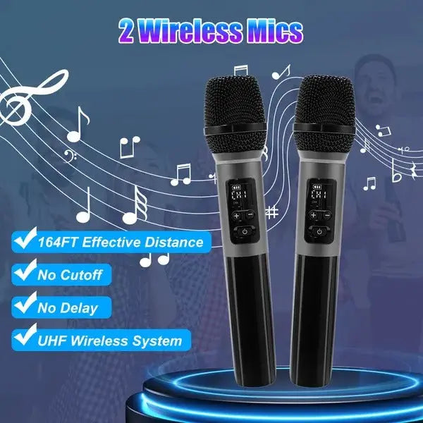Action Outdoors Limited Portable Wireless Party Speaker with LED Light and Mics Portable Wireless Party Speaker with LED Light and Mics