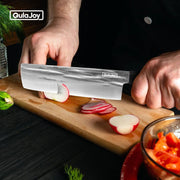 Qulajoy Chef Knife 8 Inch - Hand Forged Swedish Sandvik Steel Gyuto Cooking Knife - Professional Japanese Kitchen Knife - Classic Octagonal Handle - Chef by China Dropship