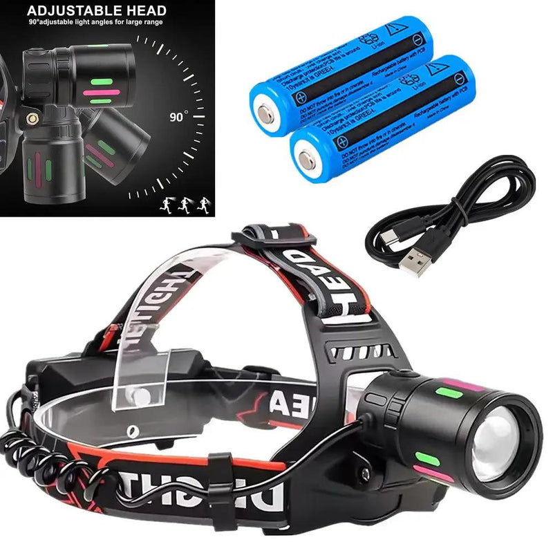 Super Bright High Power LED Headlamp Rechargeable Headlight Camping Head Torch Lamp by China Dropship
