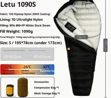 Mead's Supply & Equipment Outfitters limited Sleeping Bags Ultralight Down Sleeping Bag for Camping & Hiking Ultralight Down Sleeping Bag for Camping & Hiking