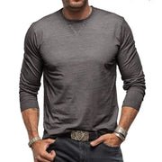 Men's Long Sleeve Cotton T-Shirt - Soft Combed Crew Neck | Casual Everyday Wear by Mead's Supply & Equipment Outfitters limited