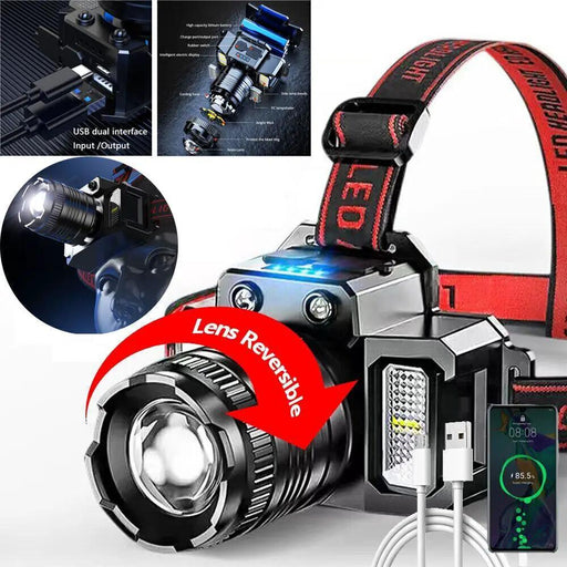 Super Bright LED Headlamp Rechargeable Headlight Zoomable Head Torch Lamp Flashlight by China Dropship