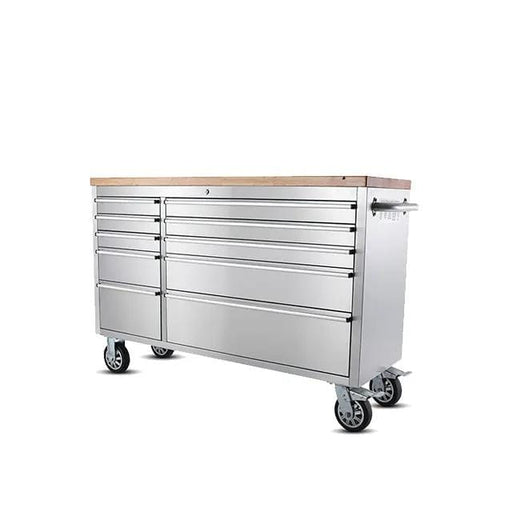 55 inch Stainless Steel 10 Drawer Work Bench tool chest Tool Box Chest Cabinet by Kiwi Grab