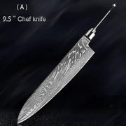 Damascus Knife Embryo High Hardness Kitchen Knives 95DPDMCR1B 210mm by China Dropship