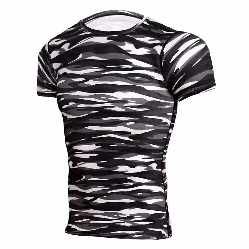 Men's Quick-Dry Camouflage Short Sleeve T-Shirt - Athletic Sports Tee | Outdoor Wear by Mead's Supply & Equipment Outfitters limited