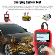 BA101 Car Battery Tester – 12V Load Analyzer (100–2000 CCA) by Habicare