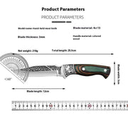 Stainless Steel Portable Portable Handle Meat Kitchen Knife Red No 7 Leather Case by China Dropship