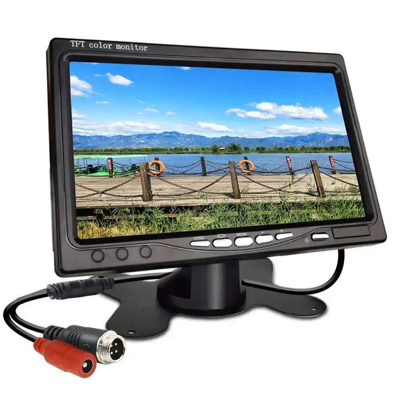Backup Reverse Camera with 7" LCD Monitor – Easy Install 12V/24V CVBS by Habicare