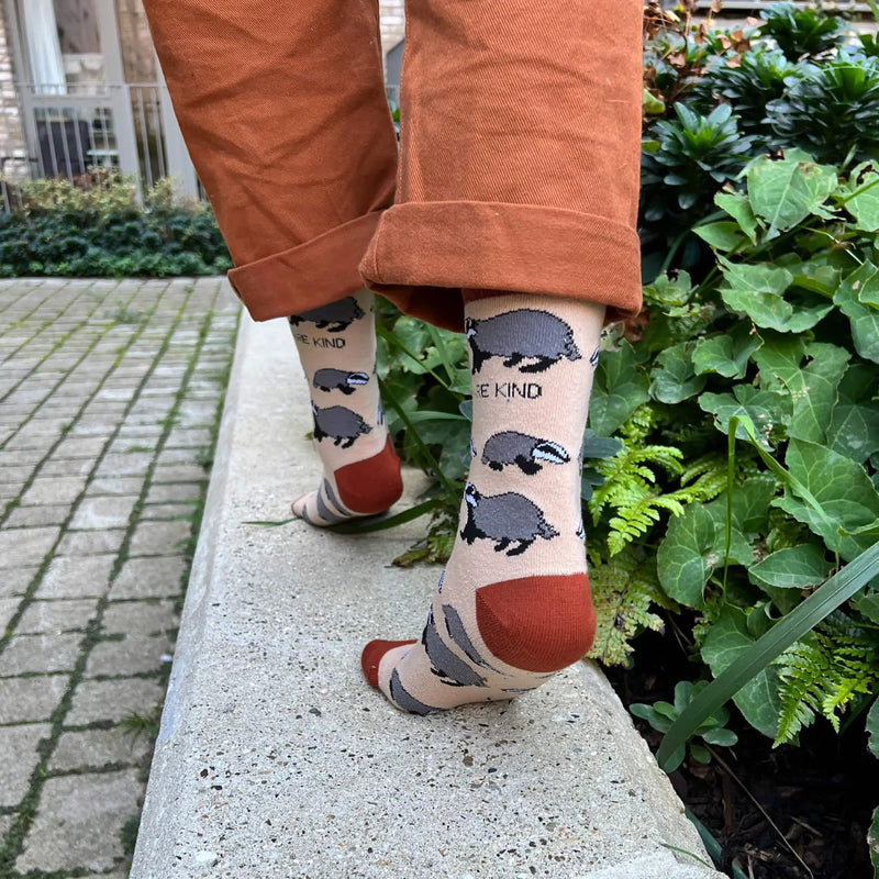 Save the Badgers Bamboo Socks by Barekind NZ
