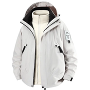 Unisex 3-in-1 Detachable Outdoor Jacket Waterproof Windproof Mountain Coat by dealonline.co.nz