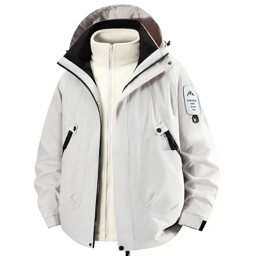 Unisex 3-in-1 Detachable Outdoor Jacket Waterproof Windproof Mountain Coat by dealonline.co.nz