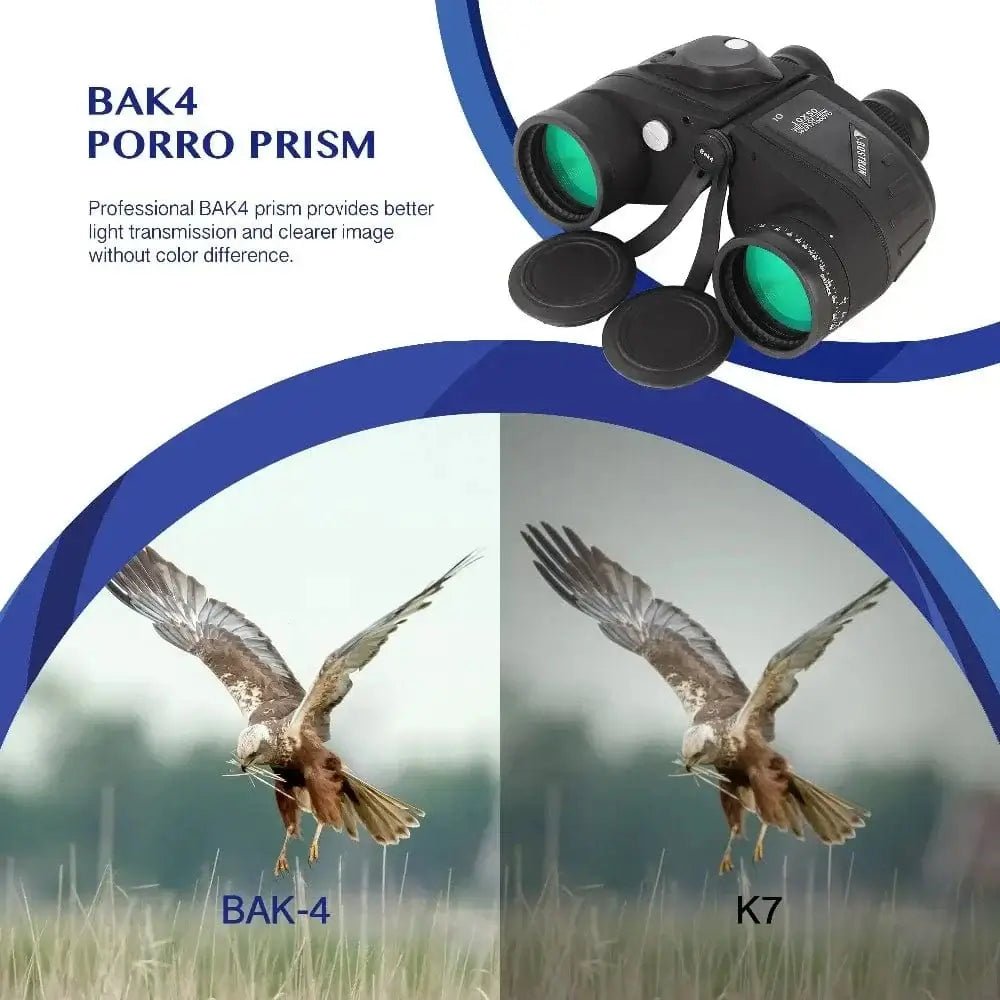China China Binoculars 10x50 Marine Military Telescope Adults Waterproof With Rangefinder Compass BAK4 Prism HD Bird Watching For Hunting