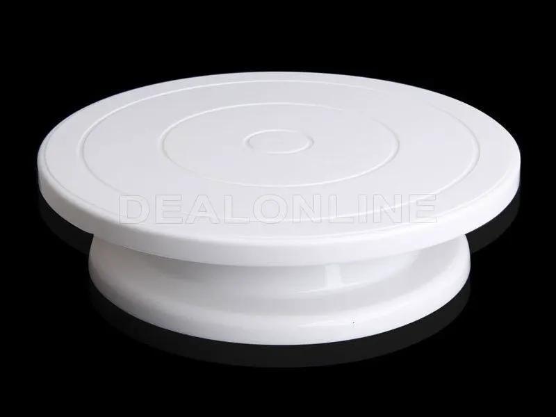 Rotatable Cake Turntable +Rubber Base Ring+Scraper by dealonline.co.nz