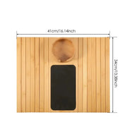 Habicare Foldable Bamboo Sofa Armrest Tray with Cup Holder Foldable Bamboo Sofa Armrest Tray with Cup Holder