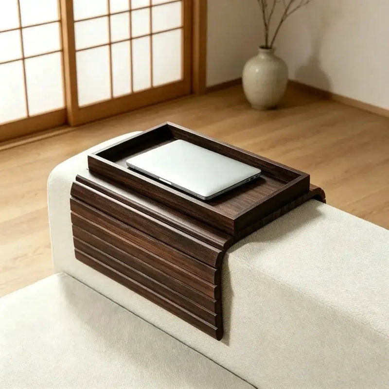 Bamboo Sofa Armrest Storage Rack by Habicare