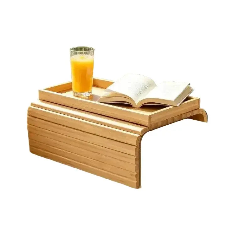 Bamboo Sofa Armrest Storage Rack by Habicare