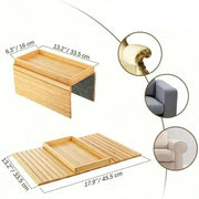 Bamboo Sofa Armrest Storage Rack by Habicare