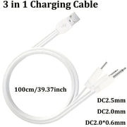 9eight5 Electronics Accessories Barrel Jack 3 in 1 Power Cable - (White) 1m Barrel Jack 3 in 1 Power Cable - (White) 1m