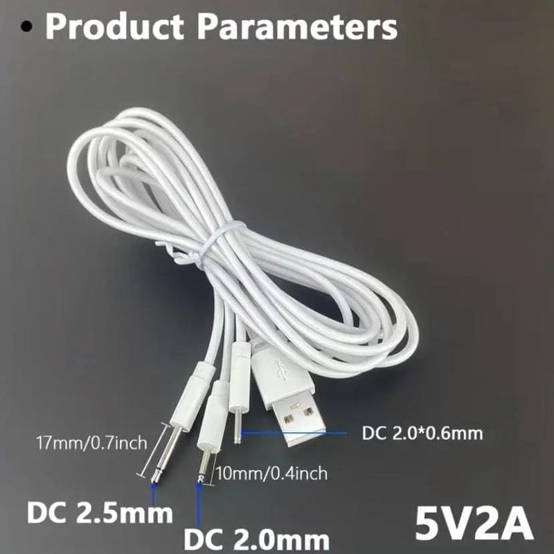 9eight5 Electronics Accessories Barrel Jack 3 in 1 Power Cable - (White) 1m Barrel Jack 3 in 1 Power Cable - (White) 1m
